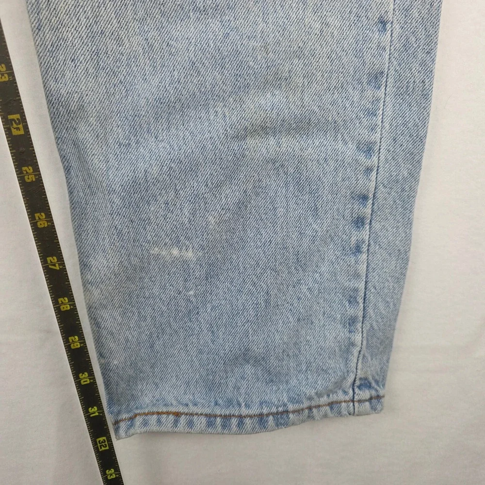 Vintage Levis 505 Regular Fit Straight Leg Light Wash Jeans Orange Tab 36x34
